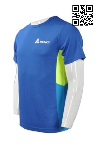 T620訂購舒適男裝T恤    製作透氣T恤款式 羽毛球 乒乓球衫  自訂T恤款式  T恤製造商   藍色